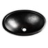 Hand Hammered Aluminum 17 inch Oval Drop In Bathroom Sink - Matte Black